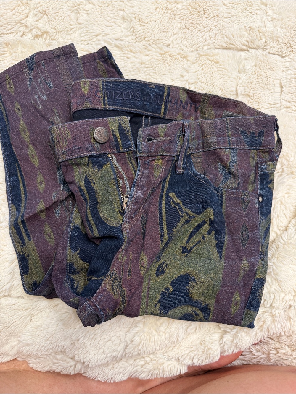 Citizens Of Humanity Multicolor Skinny Jeans in Navy, Olive & Plum
